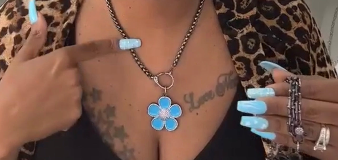 JMC Blue Flower Tiffany Chain
