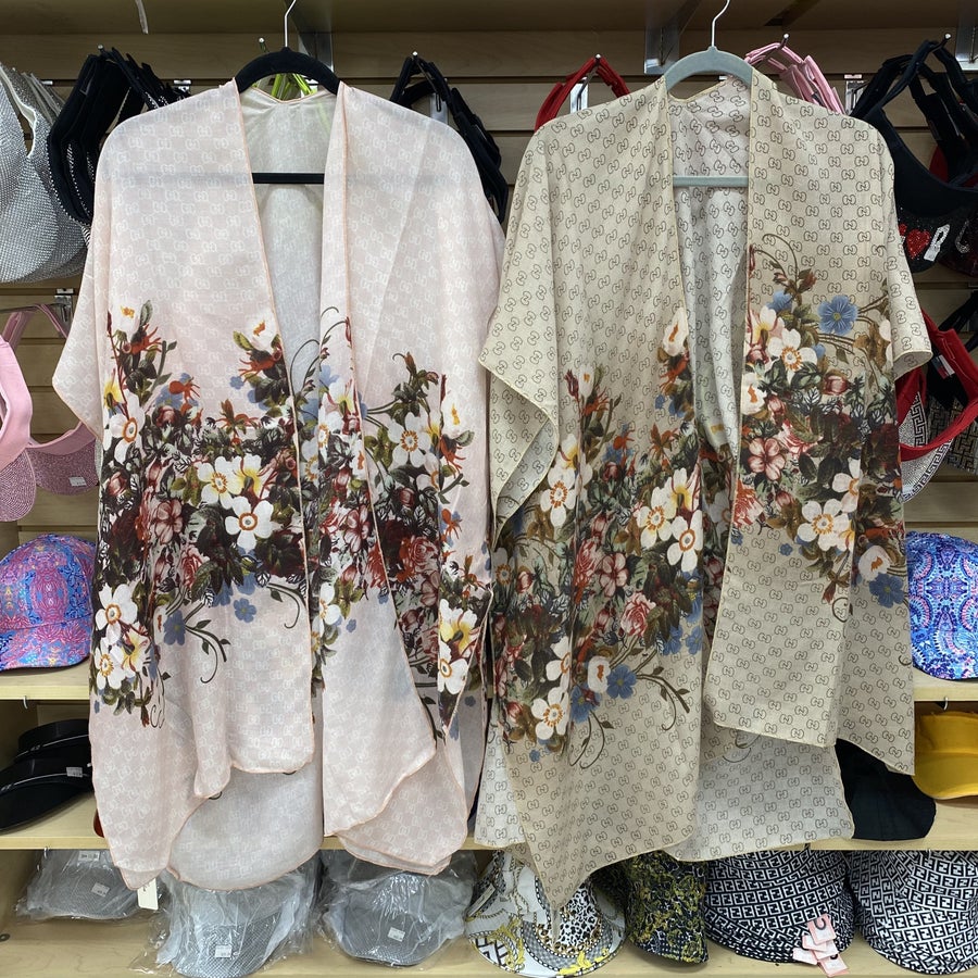 FLORAL NUDE KIMONO KIDD LIVE