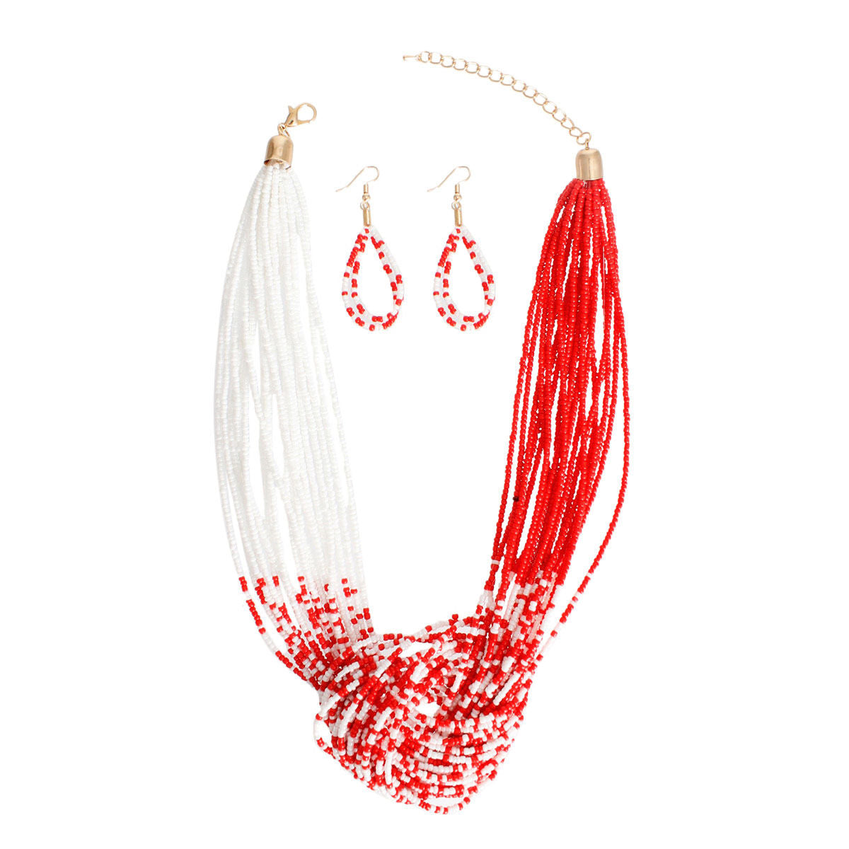 20 Strand Red White Knot Set