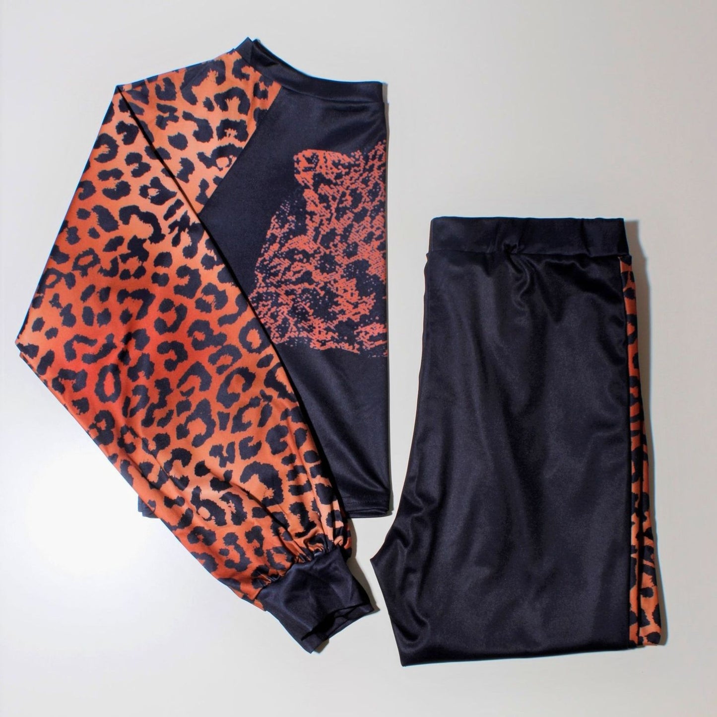 1XL Cheetah Top Pants Set