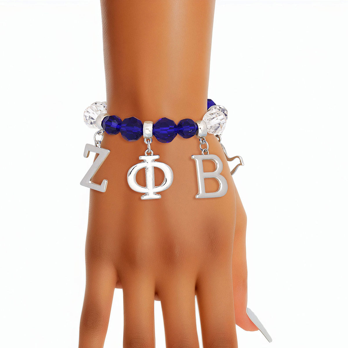 Blue Clear Bead Zeta Bracelet