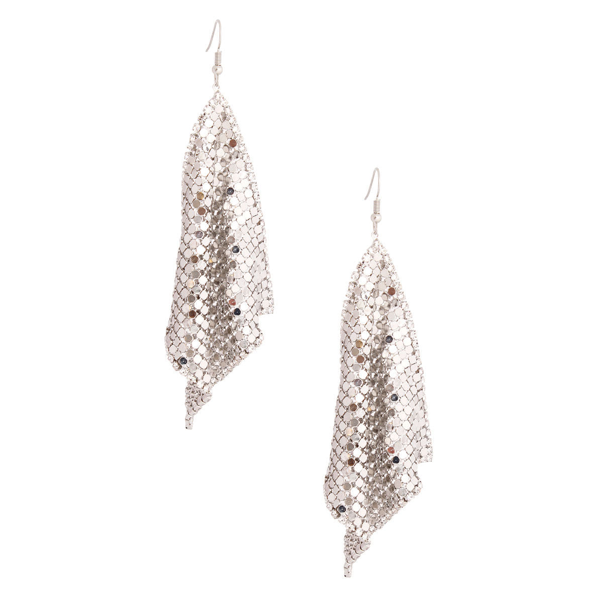 Silver Mesh Chainmail Earrings