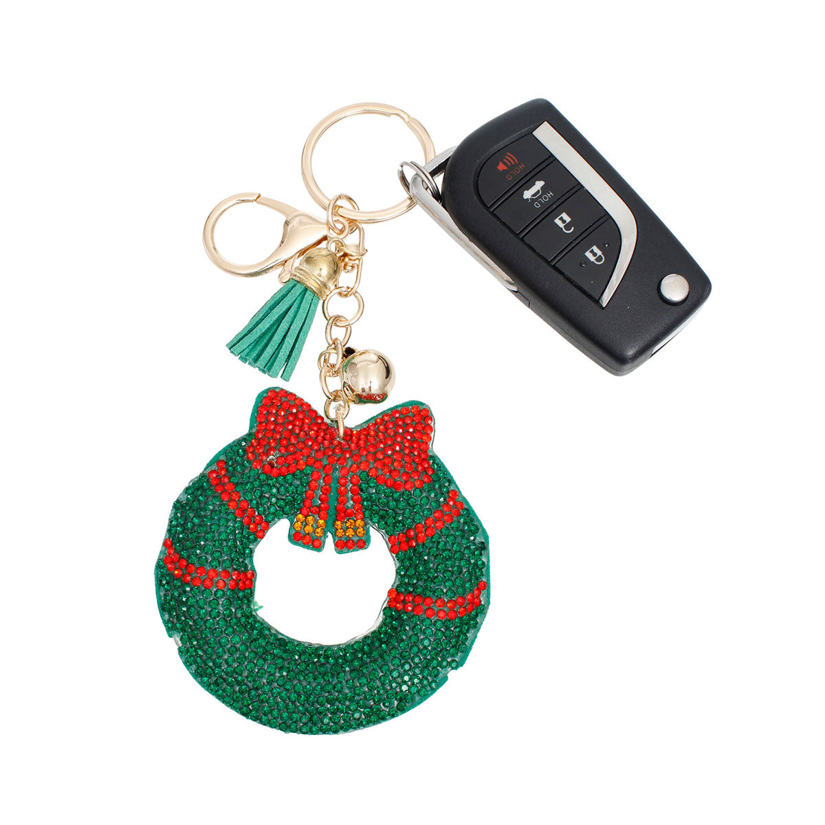 Xmas Wreath Keychain Clip