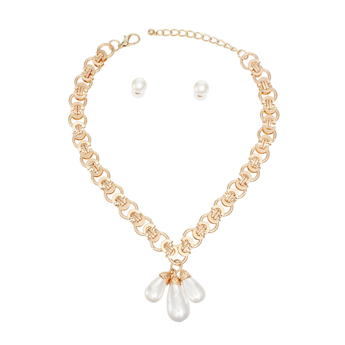 Gold Mademoiselle Pearl Charm Necklace