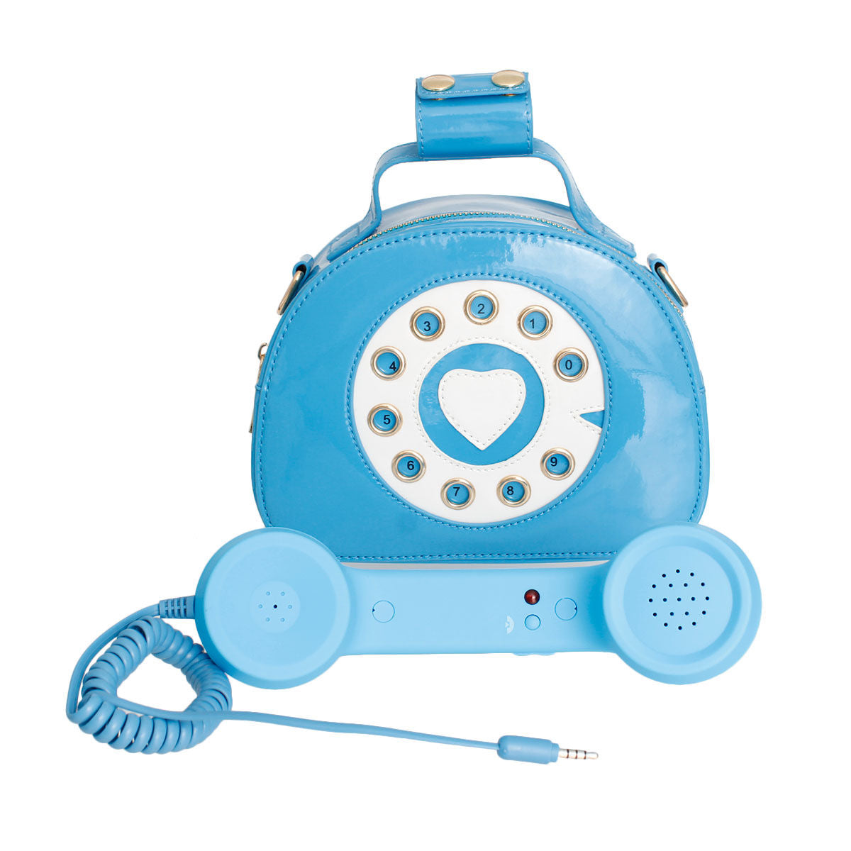 Blue Rotary Phone AUX Bag