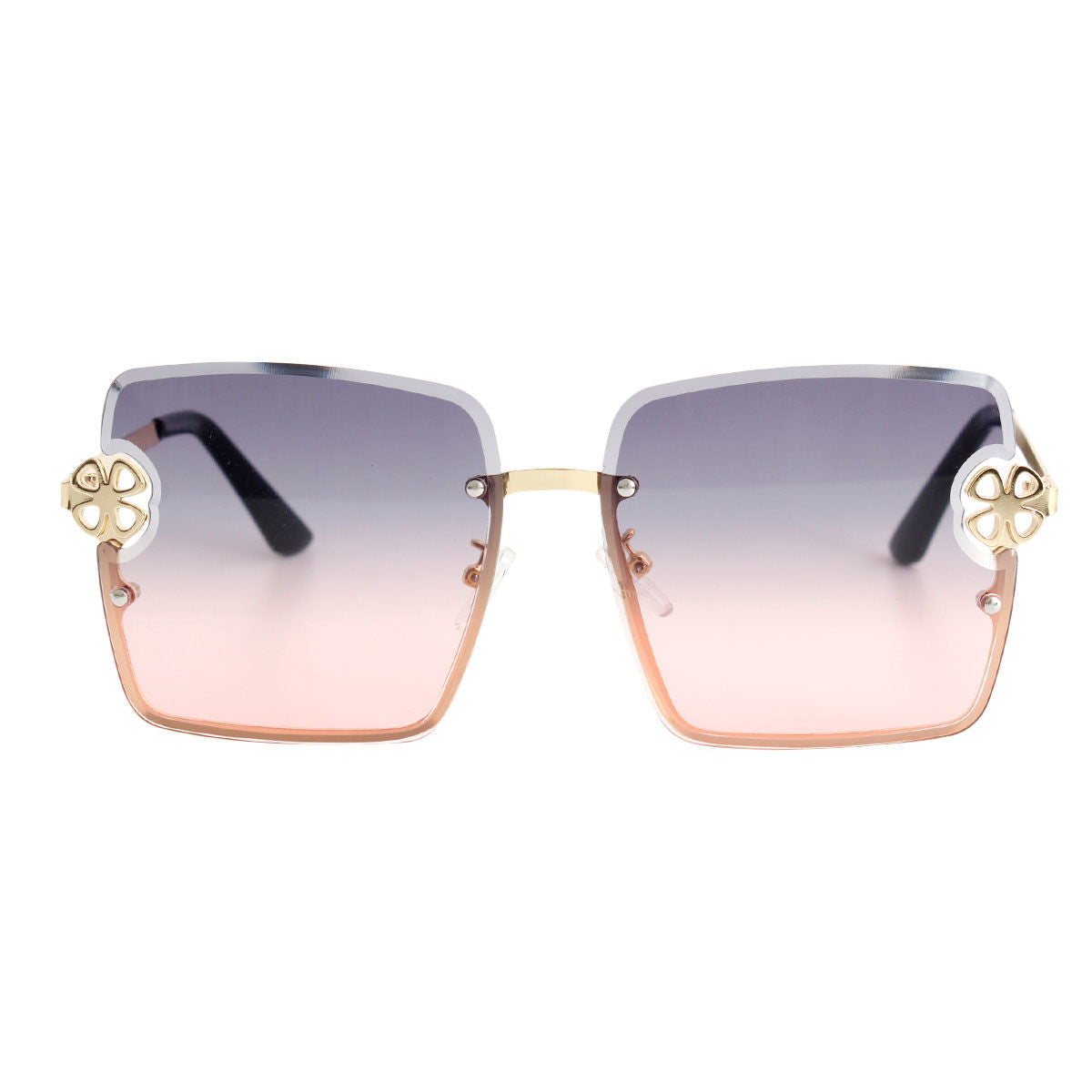 Gray Square Clover Sunglasses