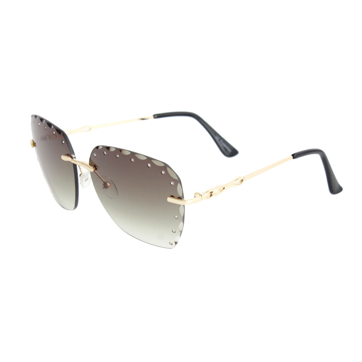 Olive Diamond Cut Sunglasses