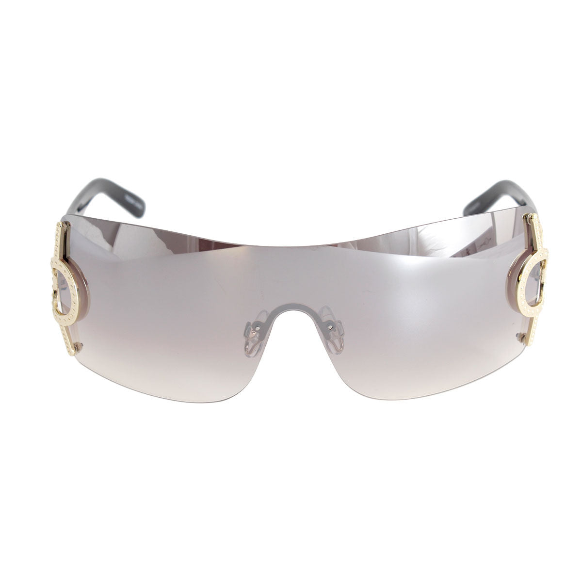 Black Gold Circle Sunglasses